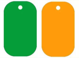 Gekleurde Dog Tags 50x30x1mm alle kleuren