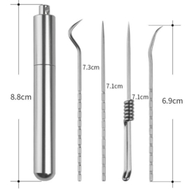 Tandenstoker set RVS professioneel