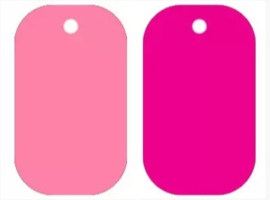 Gekleurde Dog Tags 50x30x1mm alle kleuren