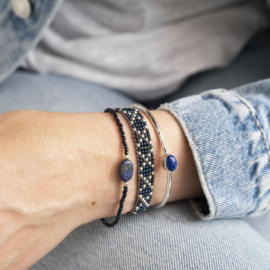 Armband Moonlight Lapis Lazuli, verzilverd, a Beautiful Story