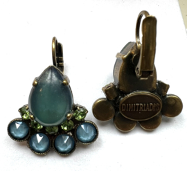 Oorhangers blauw/ groen Dimitriadis
