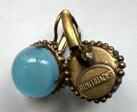 Oorhangers blauw doorzichtig, Dimitriadis