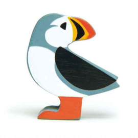 Houten speelfiguur, Puffin, Tender leaf