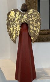 Engel met schaal, Antique rood, Meander