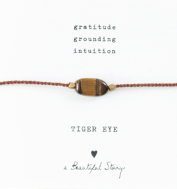 Gemstone card, bracelet with Tiger Eye, A Beautiful story