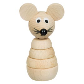 Stapelfiguur, houten muis