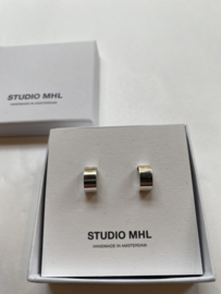 Curved earrings, silver, Studio MHL