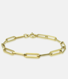 Armband platte schakels gold plated, Studio MHL