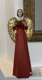 Engel met schaal, Antique rood, Meander