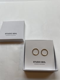Oorstekers cirkel gold plated, Studio MHL