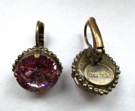Oorhangers roze strass, Dimitriadis