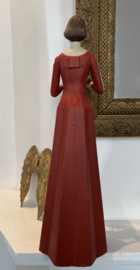 Engel met schaal, Antique rood, Meander