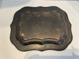Dienblad metaal, oud