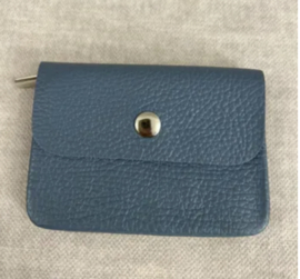 Portemonnee,  leer, denim