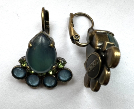 Oorhangers blauw/ groen Dimitriadis