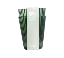 Beker 300ml Groen, set 2 stuks