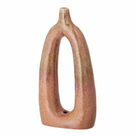 Baldrian deco vase, orange stoneware, Bloomingville