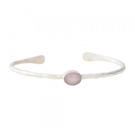 Armband Moonlight Rose Quartz, verzilverd, a Beautiful Story
