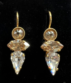 Oorhangers, gold plated Art Wear Dimitriadis