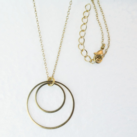 Halsketting, kort, gold plated