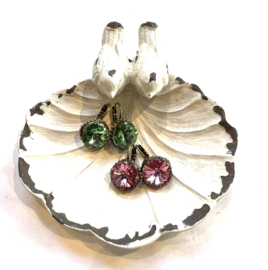 Oorhangers roze strass, Dimitriadis