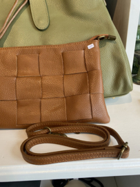 Tas, leer, cognac
