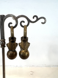 Oorhangers donker groen/parel,  Art Wear Dimitriadis