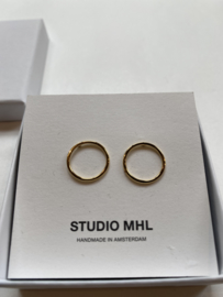 Oorstekers cirkel gold plated, Studio MHL