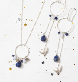 Sparkless Lapis Lazuli Mix zilver ketting, A Beautiful Story