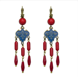 Oorhangers rood en kobalt, Urban Hippies