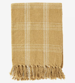 Plaid, mosterd geel/ beige, Madam stoltz