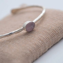 Armband Moonlight Rose Quartz, verzilverd, a Beautiful Story