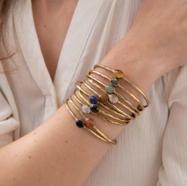 Armband Moonlight Tiger Eye, verguld, a Beautiful Story