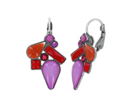 Oorhangers rood/roze, Afternoon Bling Konplott