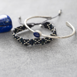 Armband Moonlight Lapis Lazuli, verzilverd, a Beautiful Story