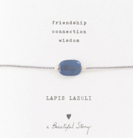 Gemstone card, bracelet with lapis lazuli, A Beautiful story