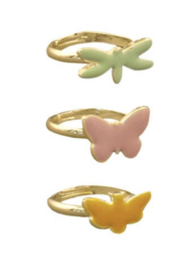 Rings Butterflies, set van 3,  Global Affairs