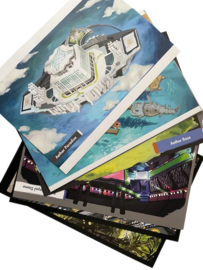 Pokemon Alola Region Concept Artwork! 8 Poster Print Set 2017 (TWEEDEHANDS)