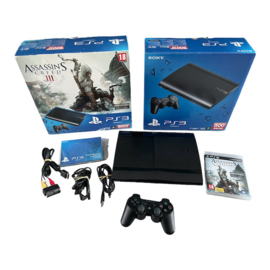 Playstation 3 Super Slim 500GB (Assassin's Creed 3 Limited Edition Bundel) (BOXED) (419) (PS3) (TWEEDEHANDS)