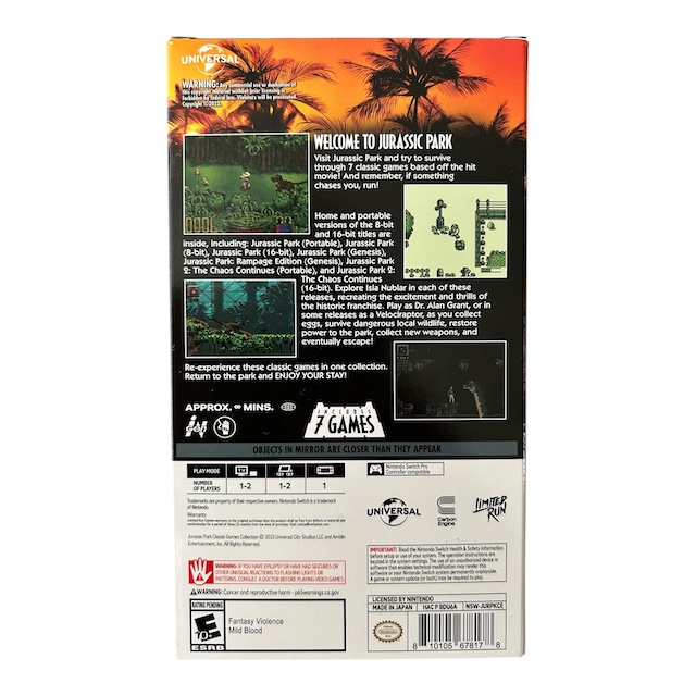 Jurassic Park Classic Games Collection Classic Edition (LRG) (SWITCH) (TWEEDEHANDS)