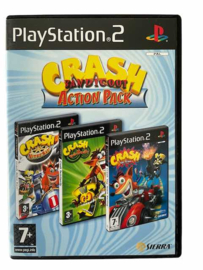 Crash Bandicoot Action Pack (Crash Tag Team Racing, Crash Twinsanity, Crash Nitro Kart) (PS2) (TWEEDEHANDS)