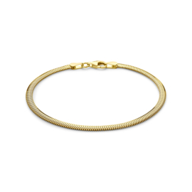 Armband slang zilver verguld