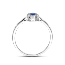 Blauwe Saffier ring zilver