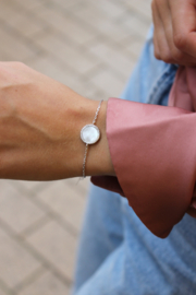Zilveren armband met Parelmoer en Zirkonia 'TK Nouk'