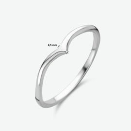 Zilveren ring V vorm 'TK Sophie'