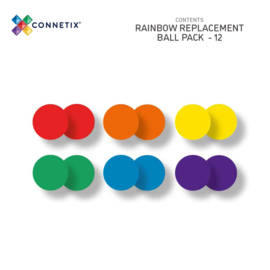 Connetix rainbow extra ballen | 16 stuks