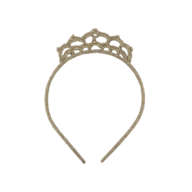 Gehaakte Haarband kroon zilver