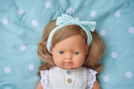 Miniland babypop meisje blond lang haar 38 cm