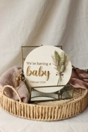 Aankondiging ‘we are having a baby’