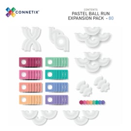 Connetix Pastel Ball Run Expansion | 80 stuks